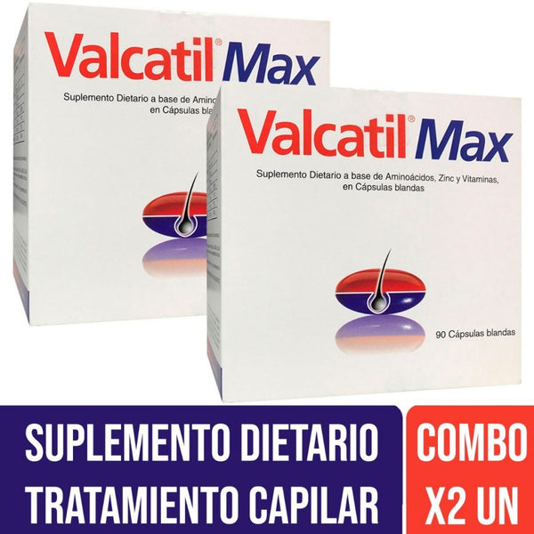 Max Valcatil 60 Soft Capsules | Complete Natural Hair & Nail Health Formula | L-Methionine, L-Cistina, Biotin, Vitamin B6 & Zinc