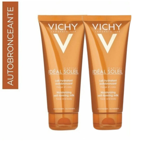 VICHY Soleil Capital Milk Self-Tanning Body - 400ml - Natural Tan, Hypoallergenic, 8h Moisturizing.