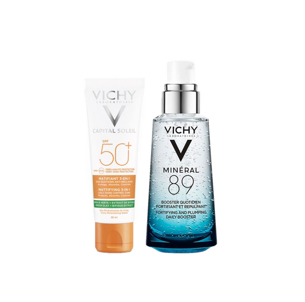 Vichy Capital Soleil Mattifier 3in1 SPF50+ | Daily Sunscreen with Green Clay & Bifids | Water-Resistant & Hypoallergenic | Non-Comedogenic & Suitable for Sensitive Skin