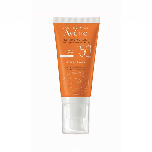 Avene Sunscreen Cream SPF 50+ (50ml/1.69Fl Oz): Optimal Protection from UVB & UVA Rays for Dry Sensitive Skin
