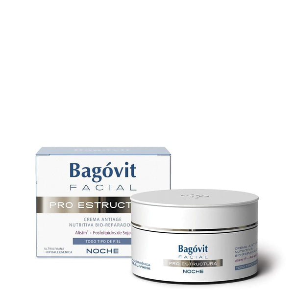 Bagovit Facial Pro Night Structure Bio-Repair Nourishing Antiage Cream - 55Gr/1.85Oz - Reduce Wrinkles & Improve Skin Elasticity