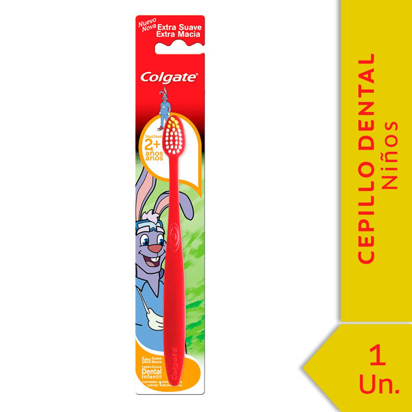 Colgate Kids Toothbrush 2+ Years Dr. Rabbit 1 Pack: BPA-Free, Non-Toxic, Easy to Use & Clean
