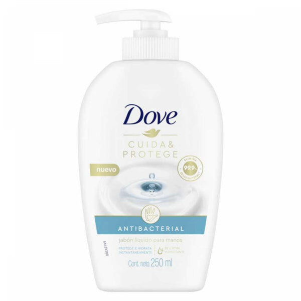 Dove Antibacterial Liquid Soap (250ml/8.45 Fl Oz) - Non-Drying Formula, Dermatologist Tested & Hypoallergenic