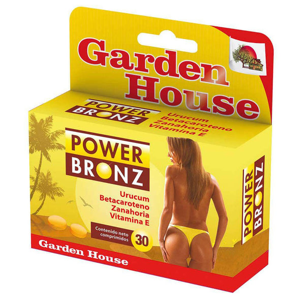 Garden House Power Bronz Self Tanning Tablets( 30 Tablets per Package) with Urucum, Beta-Carotene, Carrot and Vitamin E ‚