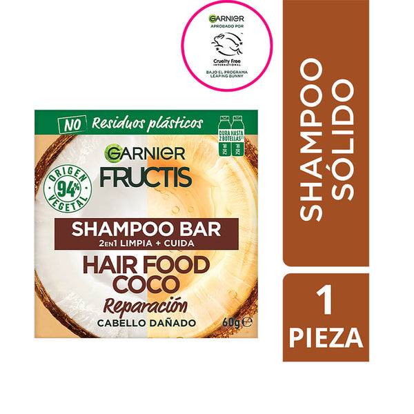 Garnier Fructis Coco Solid Shampoo (60Gr/2.02Oz) | Natural Hair Care Product for All Hair Types