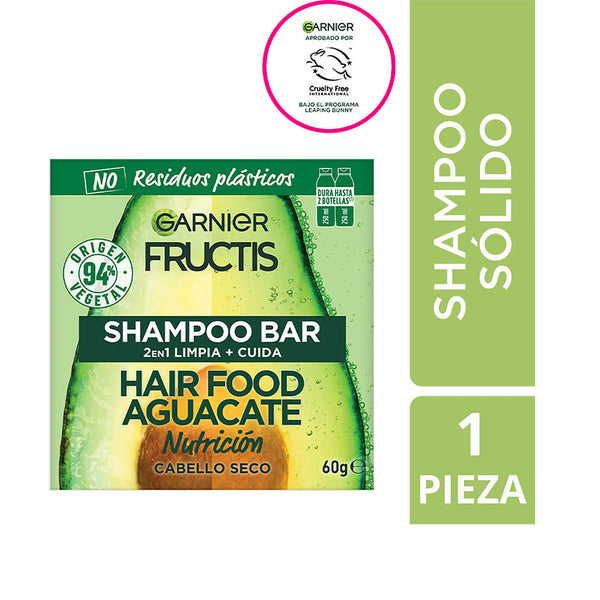 Garnier Fructis Palta Solid Shampoo (60Gr / 2.02Oz) - Natural Hair Care with Avocado Extract