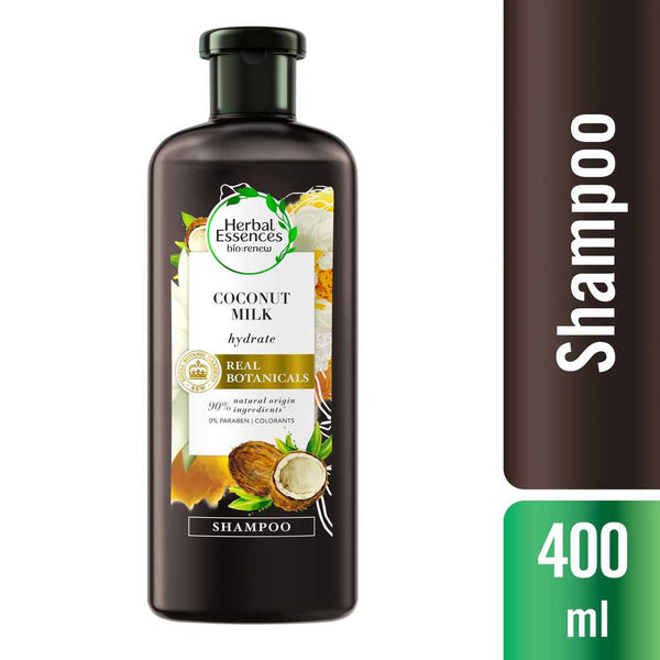 Herbal Essences Bio Renew Coconut Milk Shampoo - 400ml/13.52 Fl Oz - Natural Ingredients, Hydrates & Nourishes Hair, Sulfate & Paraben-Free