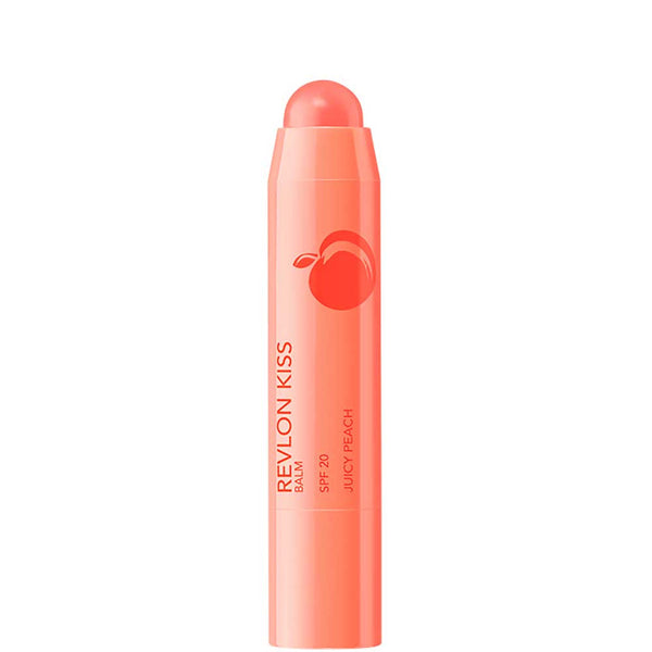 Revlon Kiss Balm Lipstick 015 Juice Peach Flavor - Moisturizing, Long-Lasting, Lightweight, Non-Sticky, Easy to Apply, Cruelty-Free & Vegan - 2.6G / 0.09Oz