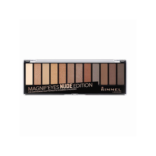Rimmel Eyeshadow Magnifeyes Palette 001 Nude - Ultra Smooth Formula, Intense Color for All Skin Tones, Long-Lasting and Crease-Resistant 14G / 0.49Oz