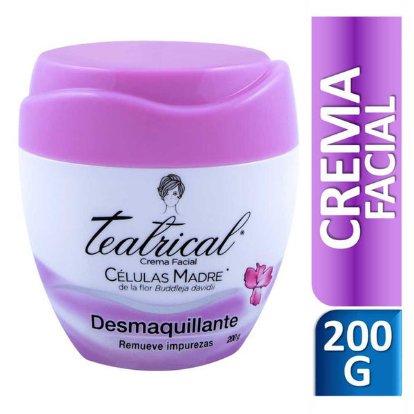 Teatricalface Cream Makeup Remover W/ Buddleja Davidii Stem Cells: Gentle, Effective & Hypoallergenic Makeup Remover for All Skin Types 200G / 7.05Oz