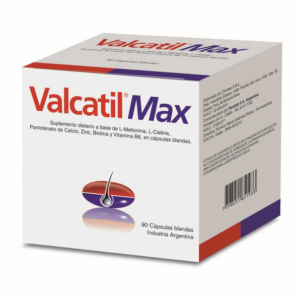 Valcatil Max Supplement (90 Units): Natural Ingredients for Healthy Hair and Nails