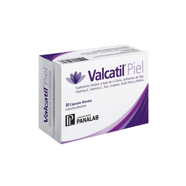 Valcatil Piel Dietary Supplement (30 Units) - Natural Formula, Clinically Tested, Easy to Swallow & No Side Effects