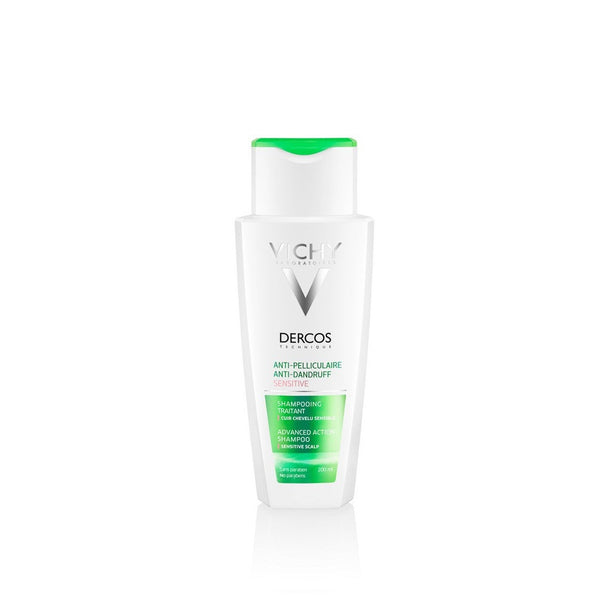 Vichy Dercos Anti Dandruff Sensitive Shampoo: Eliminate Dandruff with Natural Ingredients (200ml/6.76fl Oz)